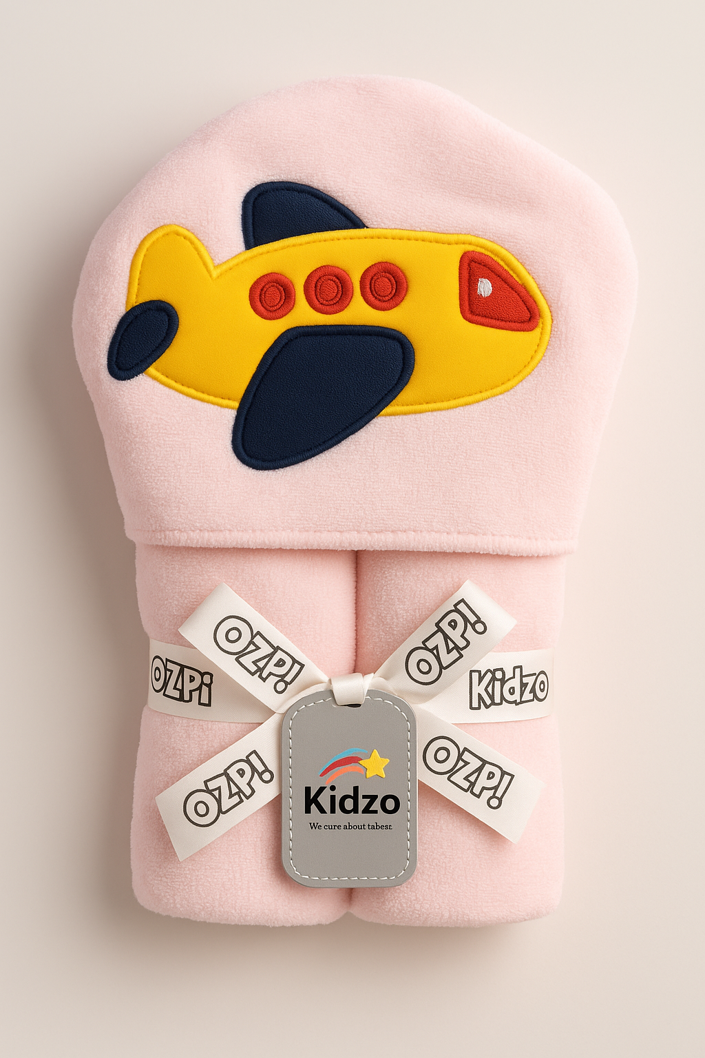 Baby Hooded Character Bath Towel – Soft & Absorbent (30x33 inches)