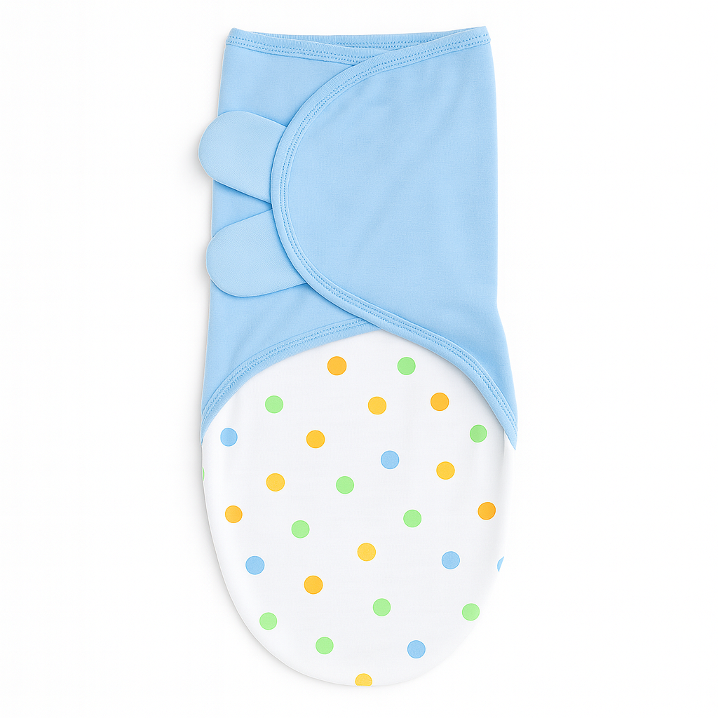 Adjustable Infant Swaddle for Newborns (5–10 lbs) – Blue