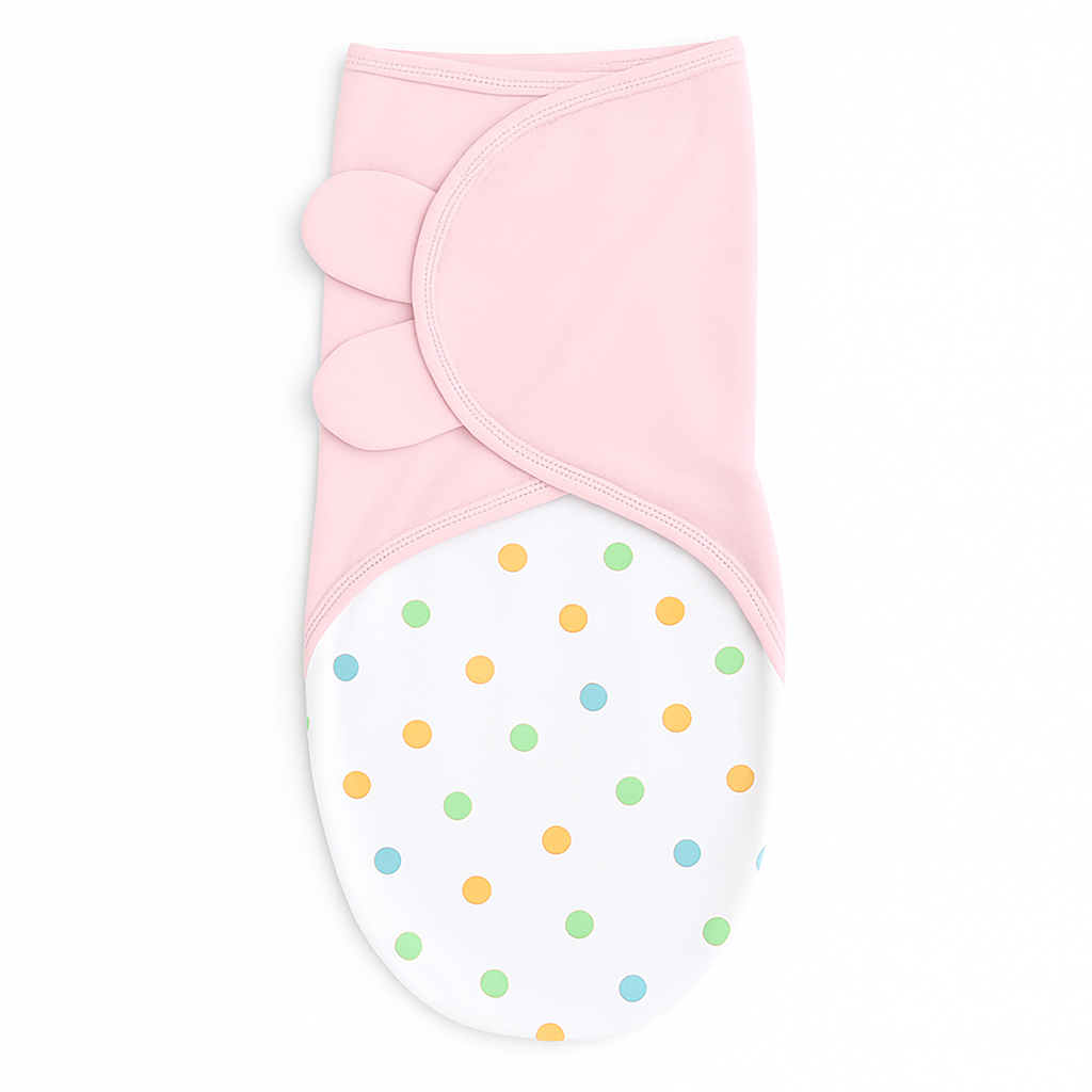 Adjustable Infant Swaddle for Newborns (5–10 lbs) – Pink