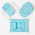 8-Piece Baby Bedding Set With Mosquito Net & Blanket – Star Print (Sky Blue)