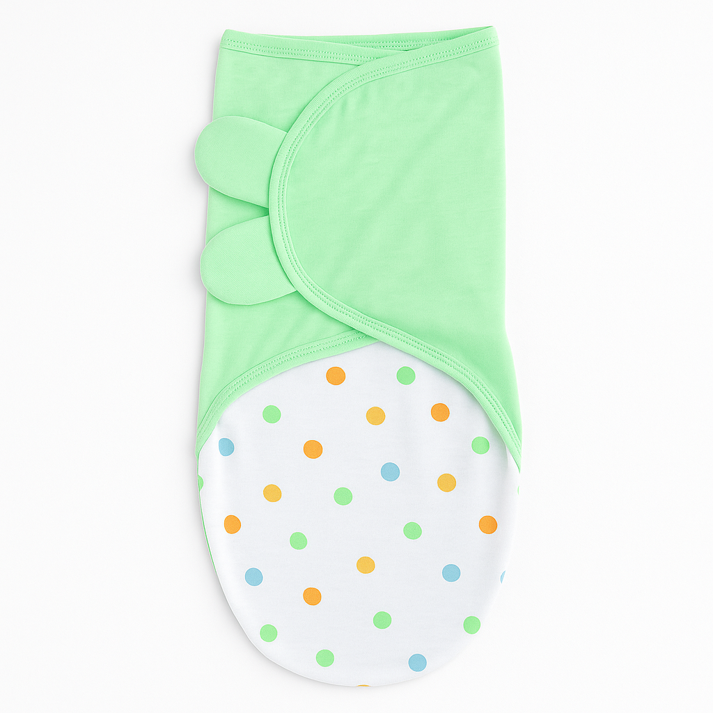 Adjustable Infant Swaddle for Newborns (5–10 lbs) – Green