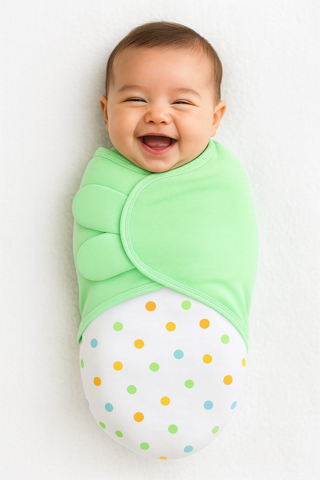 Adjustable Infant Swaddle for Newborns (5–10 lbs) – Green