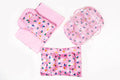 8 Pcs Newborn Baby Bedding & Carry Nest Set – Pink Cartoon Print