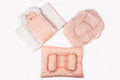 8 Pcs Newborn Baby Bedding & Carry Nest Set – Peach Line Print