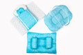 8 Pcs Newborn Baby Bedding & Carry Nest Set – Blue Line Print