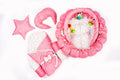 11 Pcs Newborn Baby Bedding & Carry Nest Set – Pink Classic Theme