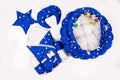 11 Pcs Newborn Baby Bedding & Carry Nest Set – Grey Star Theme