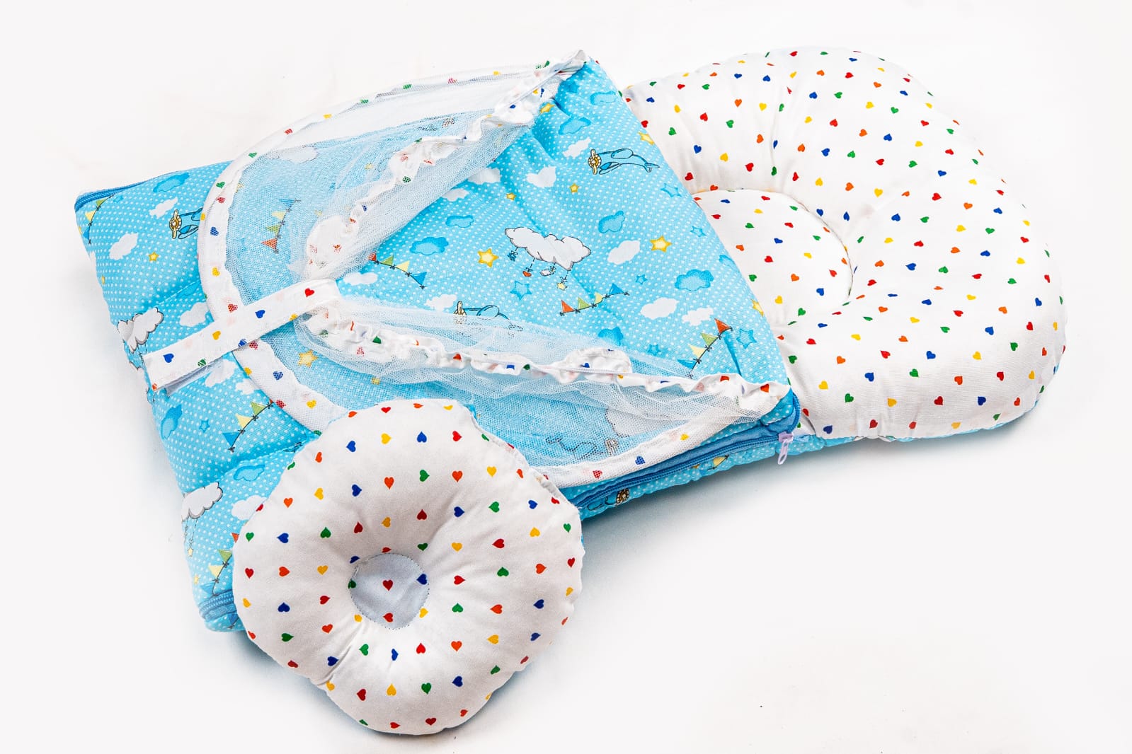 Blue Sky Print Baby Carry Nest with Mosquito Net (3-in-1 Set)