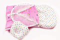 Pink Star Print Baby Carry Nest with Mosquito Net (3-in-1 Set)