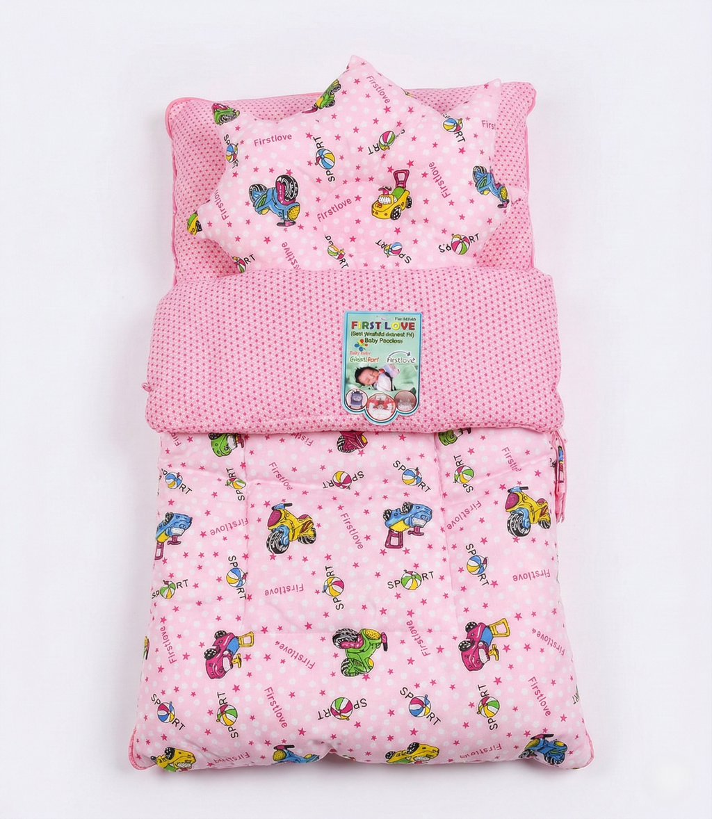 Pink New Born Baby Carry Nest | Sleeping bag - Wearable blanket | zero